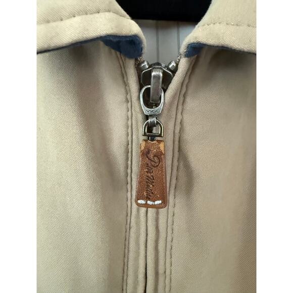 Peter Millar Beige 80s Dad/Bomber/Golf Lightweight Collar Full Zip Jacket-Medium - Picture 4 of 8